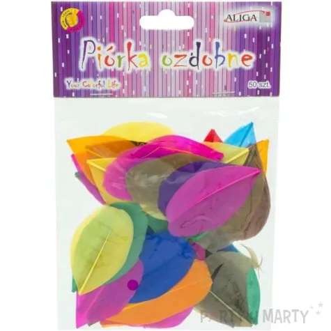 piorka dekoracyjne classic mix aliga 4 8 cm 50 szt