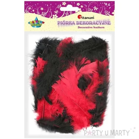 piorka dekoracyjne classic mix czerwony titanum 8 g