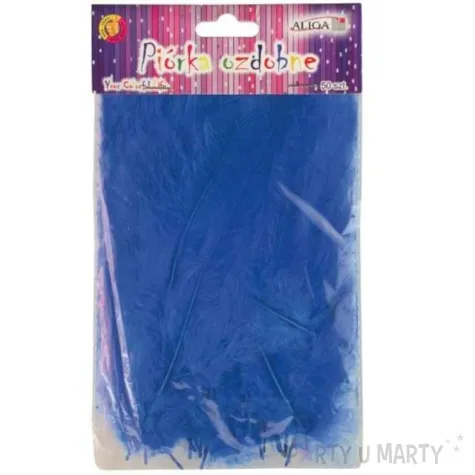 piorka dekoracyjne classic niebieskie aliga 10 12 cm 50 szt