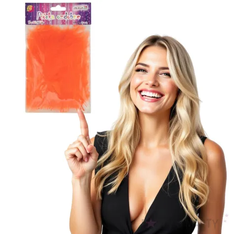 piorka dekoracyjne classic pomaranczowe aliga 10 12 cm 50 szt