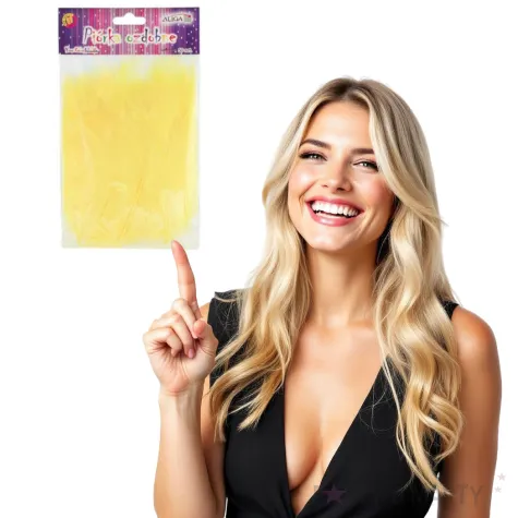 piorka dekoracyjne classic zolte jasne aliga 10 12 cm 50 szt