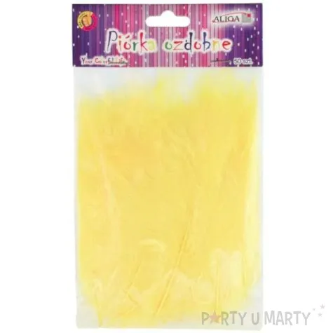 piorka dekoracyjne classic zolte jasne aliga 10 12 cm 50 szt