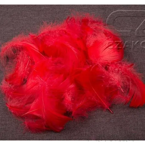 piorka dekoracyjne czerwone woreczek