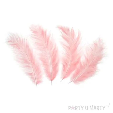 piorka dekoracyjne dlugie brzoskwiniowe partypal 10 15 cm 50 szt