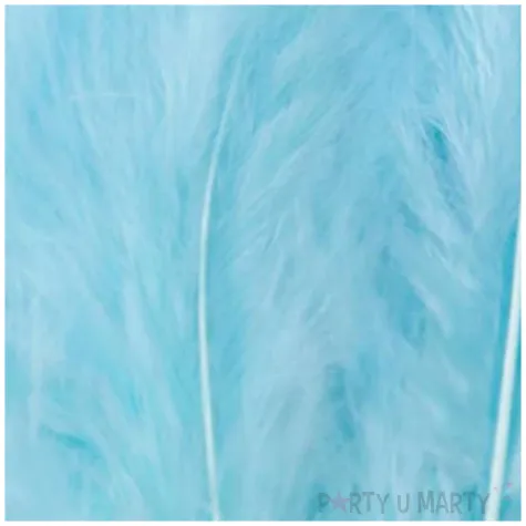 piorka dekoracyjne dlugie niebieskie partypal 10 15 cm 50 szt