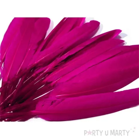 piorka dekoracyjne gesie rozowy ciemny stoklasa 9 14 cm 20 szt