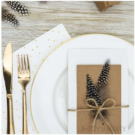 piorka dekoracyjne kropki brazowy partydeco 50 szt