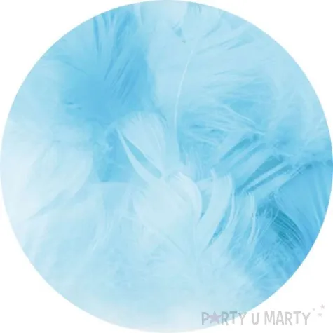 piorka dekoracyjne krotkie blekitne partypal 5 8 cm 50 szt