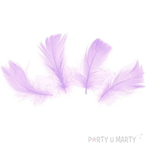 piorka dekoracyjne krotkie fioletowe partypal 5 8 cm 50 szt