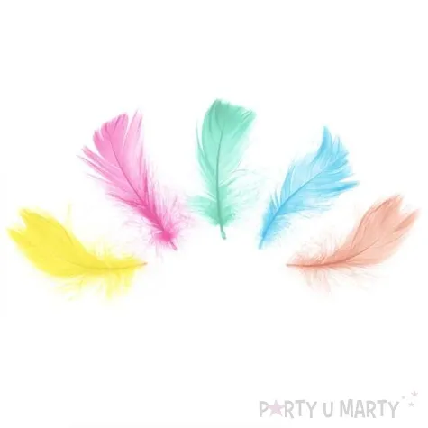 piorka dekoracyjne krotkie mix partypal 5 8 cm 50 szt