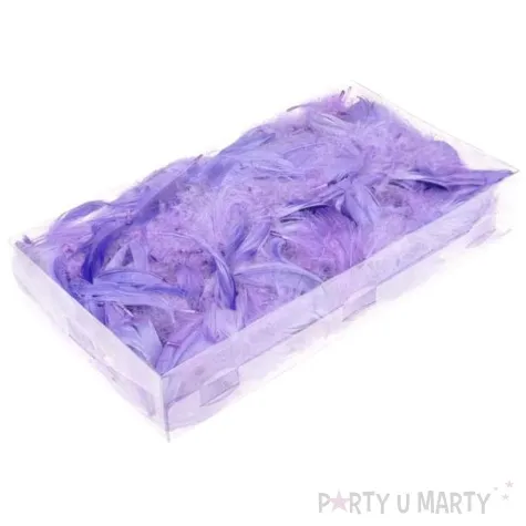 piorka dekoracyjne liliowy pudelko