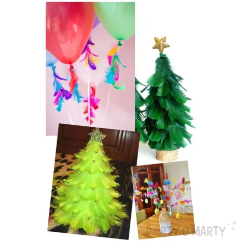 piorka dekoracyjne liliowy pudelko