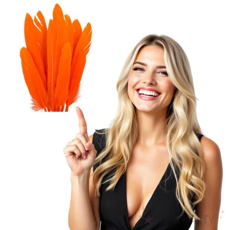 piorka dekoracyjne lotki pomaranczowe czakos 18 szt