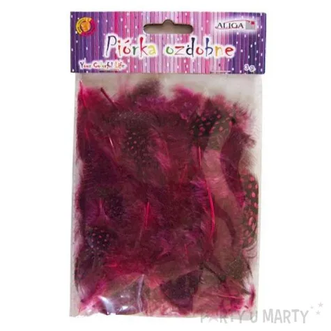 piorka dekoracyjne nakrapiane rozowe aliga 3g