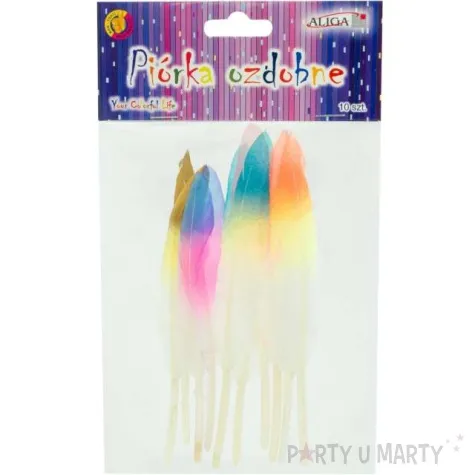 piorka dekoracyjne ombre mix aliga 13 5 cm 10 szt