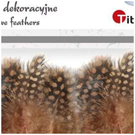 piorka dekoracyjne w grochy brazowe titanum 20 szt