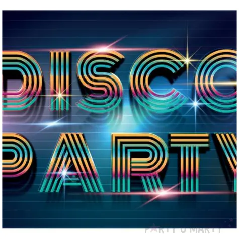 plakat disco party congee 70x33 cm