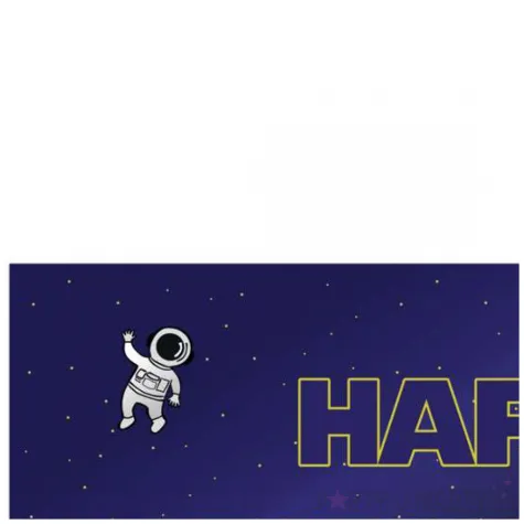 plakat happy birthday kosmos granatowy congee 70 x 33 cm