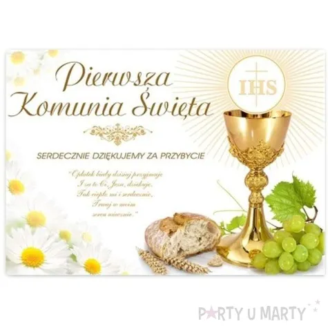 plakat komunia podziekowanie viper 68x48 cm