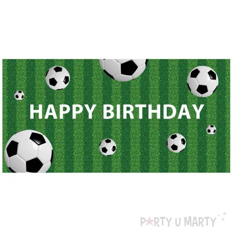 plakat pilka nozna happy birthday zielony congee 70x33 cm