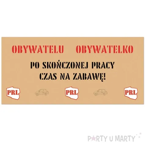 plakat prl obywatelu obywatelko congee 70x33 cm