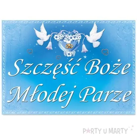 plakat szczesc boze mlodej parze 48 x 68 cm