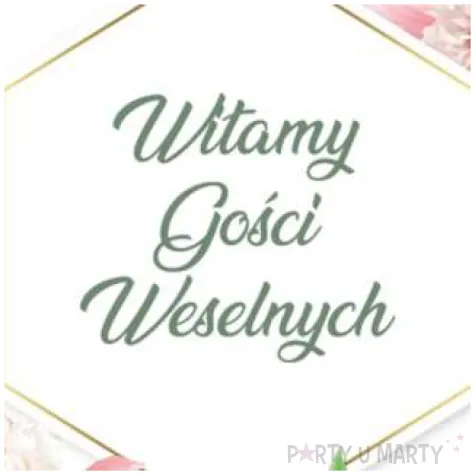 plakat witamy gosci weselnych piwonie 34x48 cm toledo