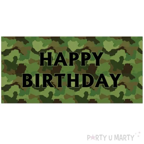 plakat wojskowe moro happy birthday congee 70x33 cm