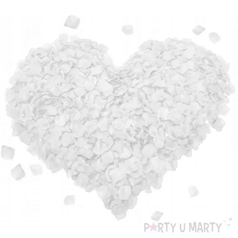 platki roz classic biale partydeco 500 szt