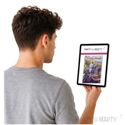 pocztowka wesolego alleluja jezus na osiolku maki 104 x 147 mm