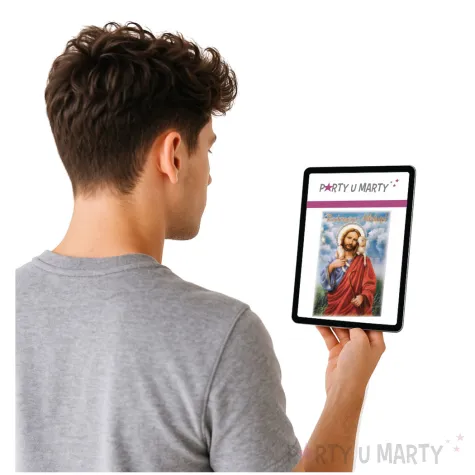 pocztowka wesolego alleluja jezus z barankiem maki 104 x 147 mm