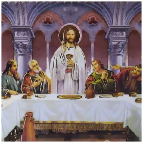 pocztowka wesolego alleluja wieczerza maki 104 x 147 mm