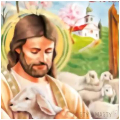 pocztowka wesolych swiat jezus z owieczka maki 104 x 147 mm