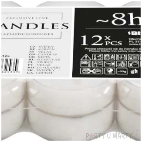 podgrzewacz transparent xl 8h bispol 12 szt