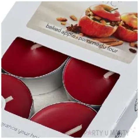 podgrzewacz zapachowy aromatic pieczone jablko bordowe bolsius 4h 6 szt