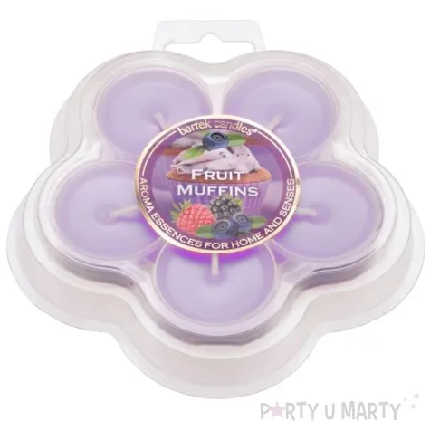 podgrzewacz zapachowy fruit muffins fioletowy bartek candles 5 szt