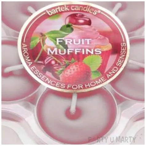 podgrzewacz zapachowy fruit muffins rozowy bartek candles 5 szt