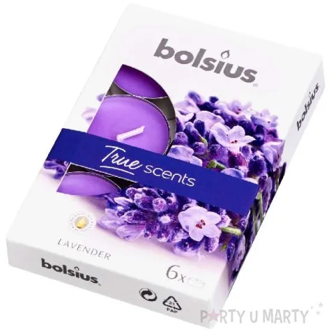 podgrzewacz zapachowy lawenda true scents fioletowy bolsius 38 mm 6 szt