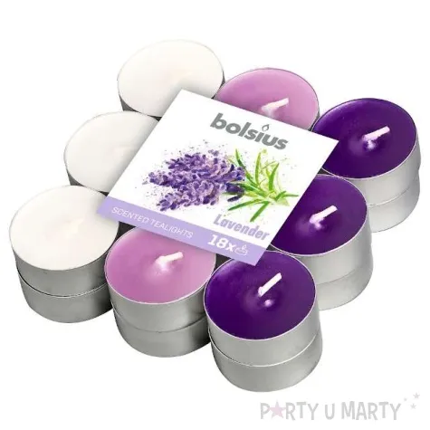 podgrzewacz zapachowy lawendowy fioletowy bolsius 18 szt