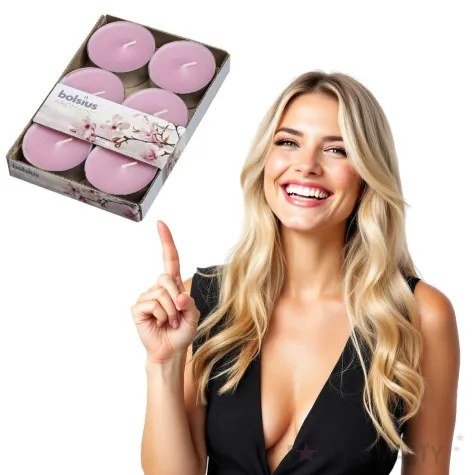 podgrzewacz zapachowy maxi magnolia rozowy jasny bolsius 8h 6 szt