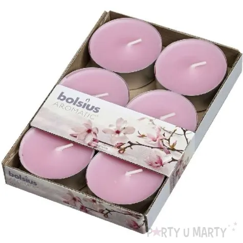 podgrzewacz zapachowy maxi magnolia rozowy jasny bolsius 8h 6 szt