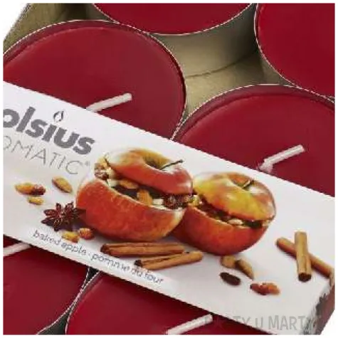 podgrzewacz zapachowy maxi pieczone jablko bordowy bolsius 8h 6 szt