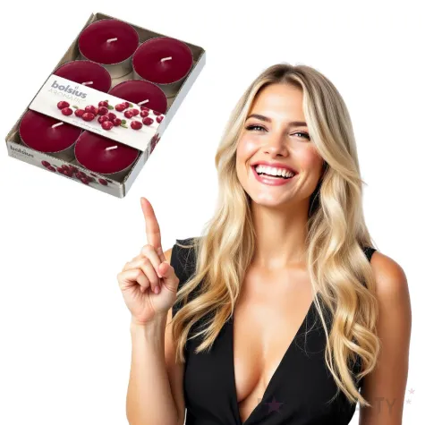 podgrzewacz zapachowy maxi zurawina bordowy bolsius 8h 6 szt