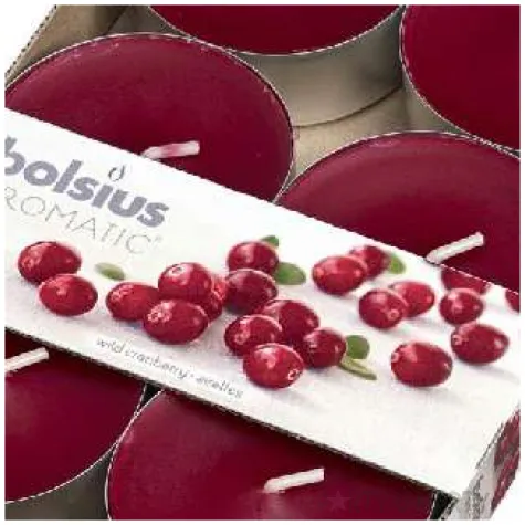 podgrzewacz zapachowy maxi zurawina bordowy bolsius 8h 6 szt