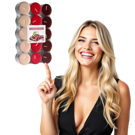 podgrzewacz zapachowy miks kolorow czekolada wisnia aura 4h 30 szt