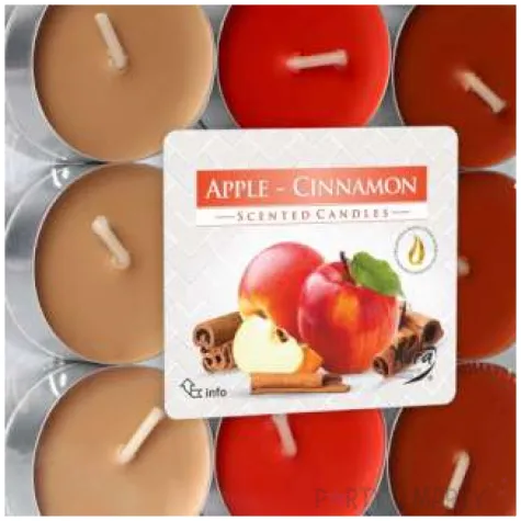 podgrzewacz zapachowy miks kolorow jablko cynamon bispol 4h 30 szt