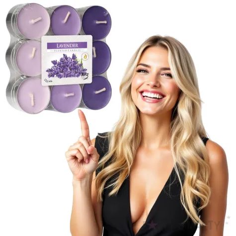 podgrzewacz zapachowy miks kolorow lawenda bispol 4h 18 szt