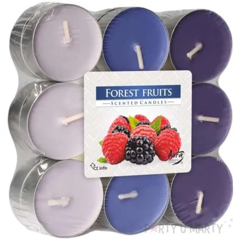 podgrzewacz zapachowy miks kolorow lesne owoce bispol 4h 18 szt