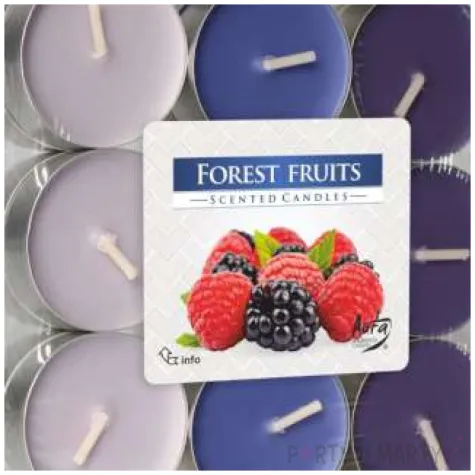 podgrzewacz zapachowy miks kolorow lesne owoce bispol 4h 30 szt