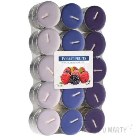 podgrzewacz zapachowy miks kolorow lesne owoce bispol 4h 30 szt